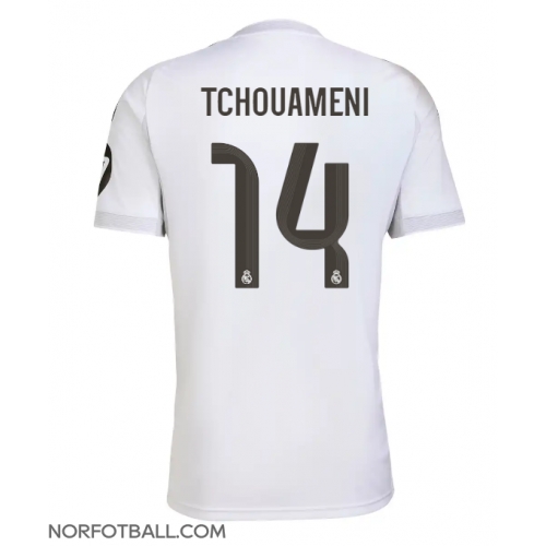 Billige Fotballdrakt Real Madrid Aurelien Tchouameni #14 Replika Hjemmedrakt 2025-26 Kortermet Billige Fotballdrakt Real Madrid Aurelien Tchouameni #14 Replika Hjemmedrakt 2025-26 Kortermet